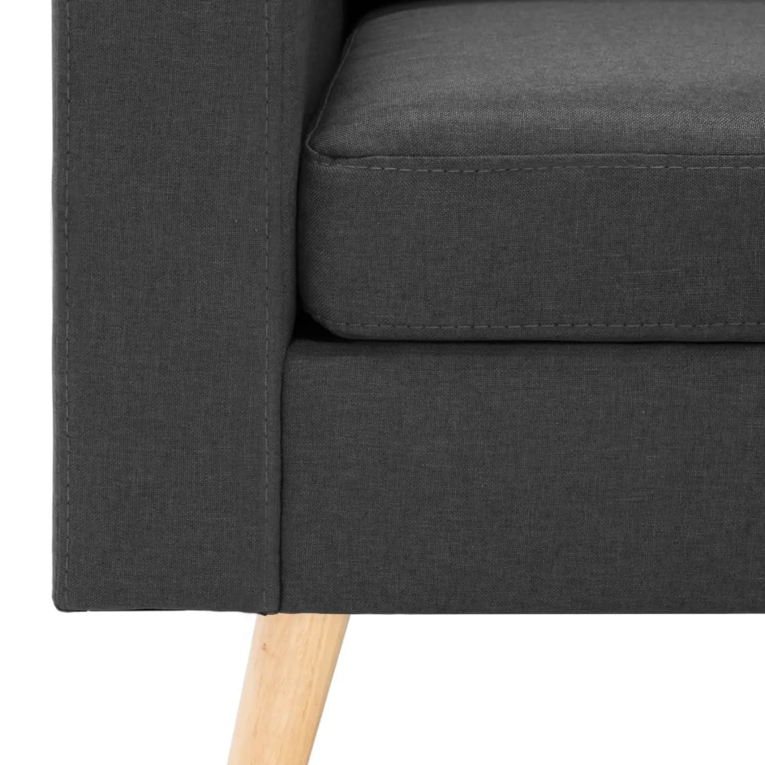 Sofa Szary Tkanina vidaXL
