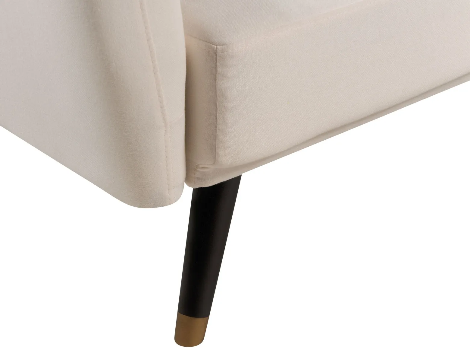 Sofa tapczan rozkładana jasnobeżowa tapicerowana