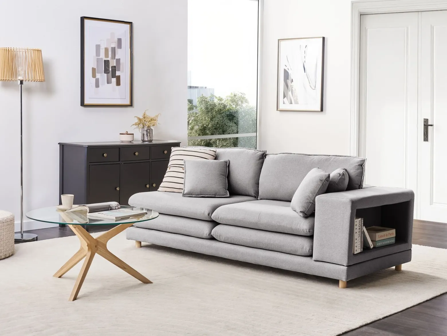 Sofa tapicerowana 2-osobowa szara