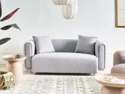 Sofa tapicerowana 2-osobowa szara