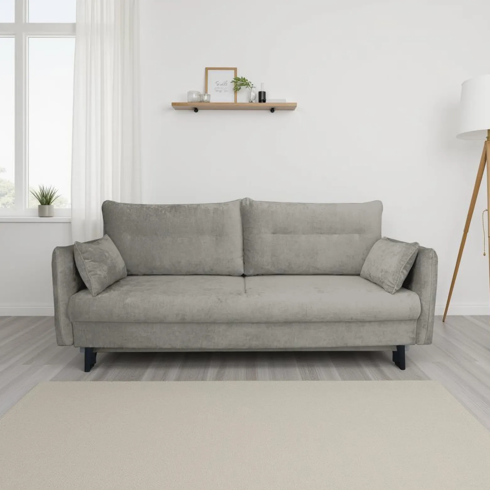 Sofa totana szarobrązowa aragon 20 z funkcją spania