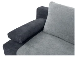 Sofa trzyosobowa Daria III rozkładana z pojemnikiem welurowa szara