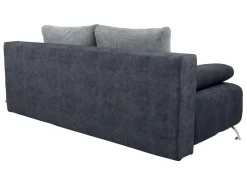 Sofa trzyosobowa Daria III rozkładana z pojemnikiem welurowa szara