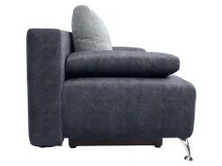 Sofa trzyosobowa Daria III rozkładana z pojemnikiem welurowa szara