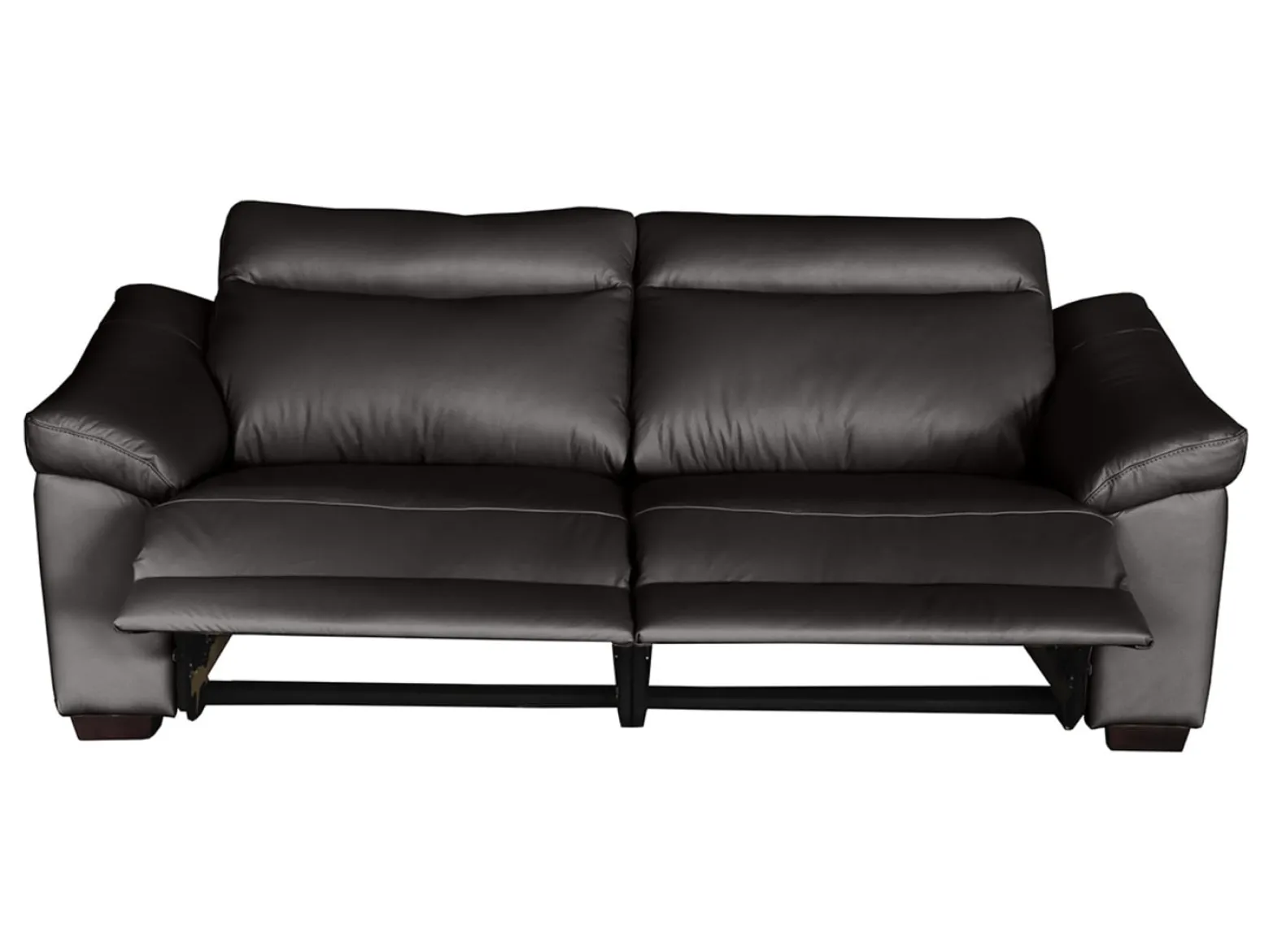 Sofa trzyosobowa Dublin z funkcją relaks skóra brązowa