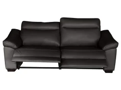 Sofa trzyosobowa Dublin z funkcją relaks skóra brązowa