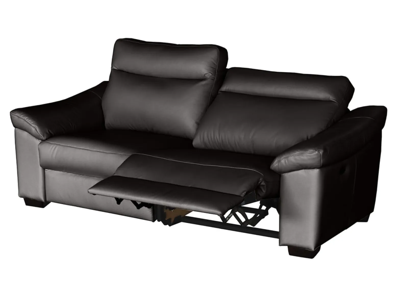 Sofa trzyosobowa Dublin z funkcją relaks skóra brązowa