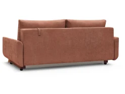 Sofa trzyosobowa Duo rozkładana z pojemnikiem różowa