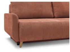 Sofa trzyosobowa Duo rozkładana z pojemnikiem różowa