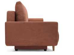 Sofa trzyosobowa Duo rozkładana z pojemnikiem różowa