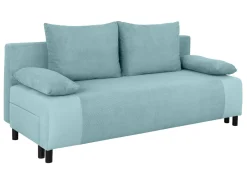 Sofa trzyosobowa Nius rozkładana z pojemnikiem miętowa