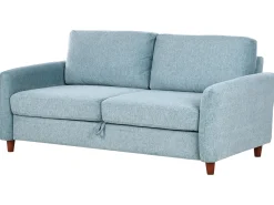 Sofa trzyosobowa tapicerowana niebieska