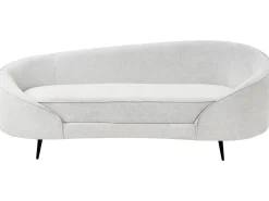 Sofa welurowa w stylu glamour złamana biel