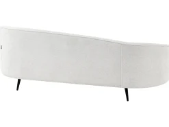Sofa welurowa w stylu glamour złamana biel