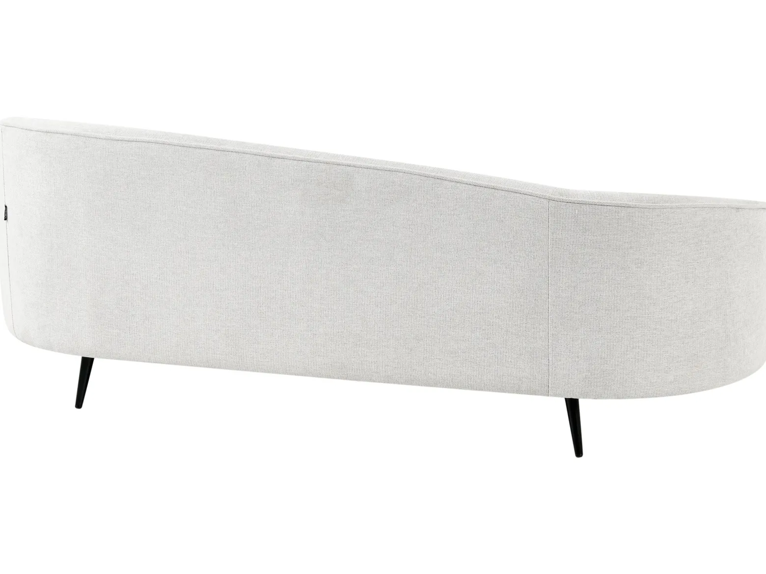 Sofa welurowa w stylu glamour złamana biel