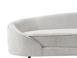 Sofa welurowa w stylu glamour złamana biel