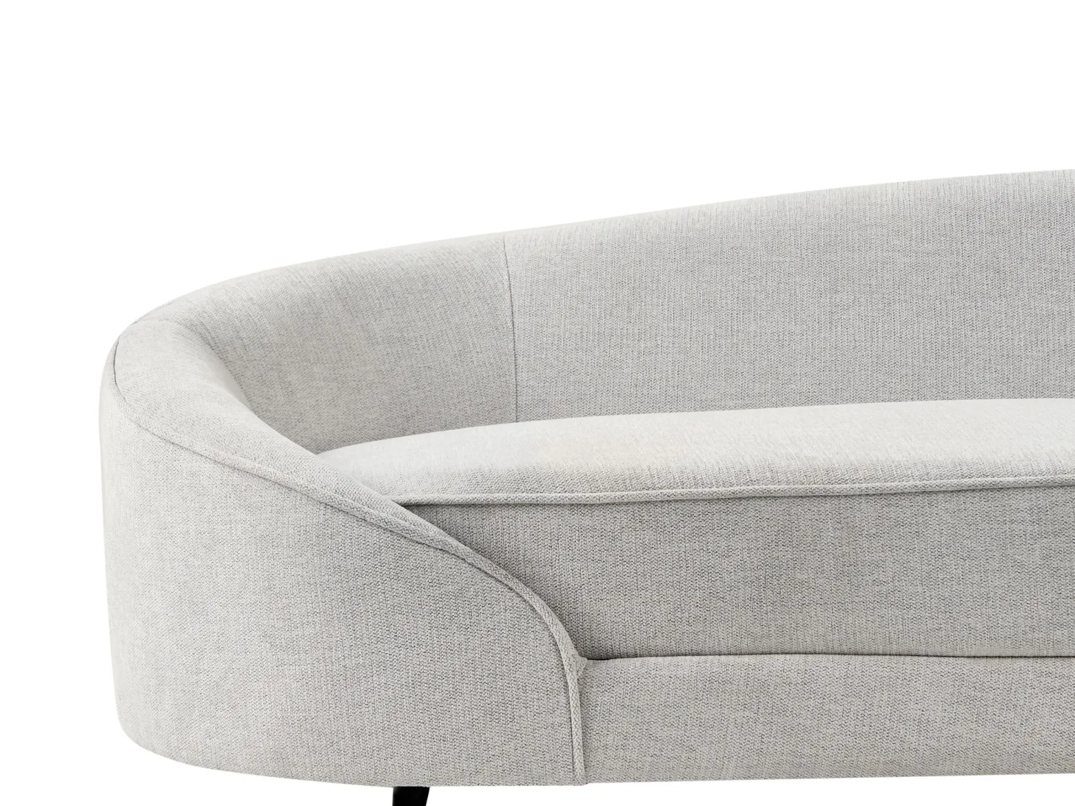 Sofa welurowa w stylu glamour złamana biel