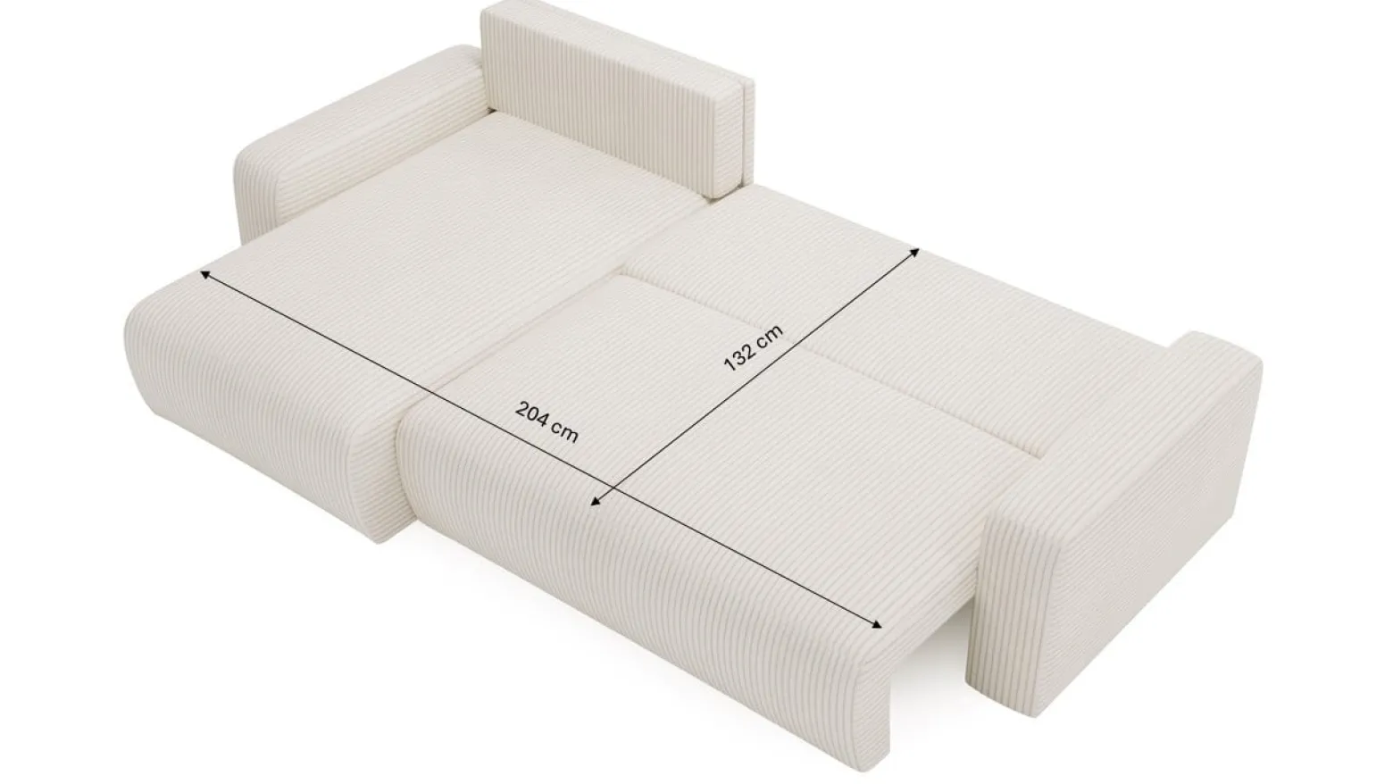 Sofa w kształcie L ARAGON narożnik, tkanina Zoom, Brązowy Lewostronny