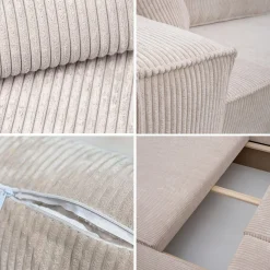 Sofa w kształcie L BEST narożnik, tkanina Poso, Ciemnozielony Prawostronny