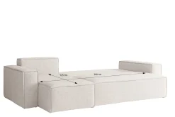 Sofa w kształcie L BEST, tkanina Abriamo, Ciemnoniebieski Lewostronny