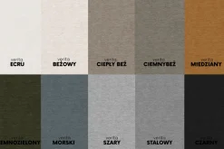 Sofa w kształcie L MODENA Studio, tkanina Verita, Ciepły beż Prawostronny