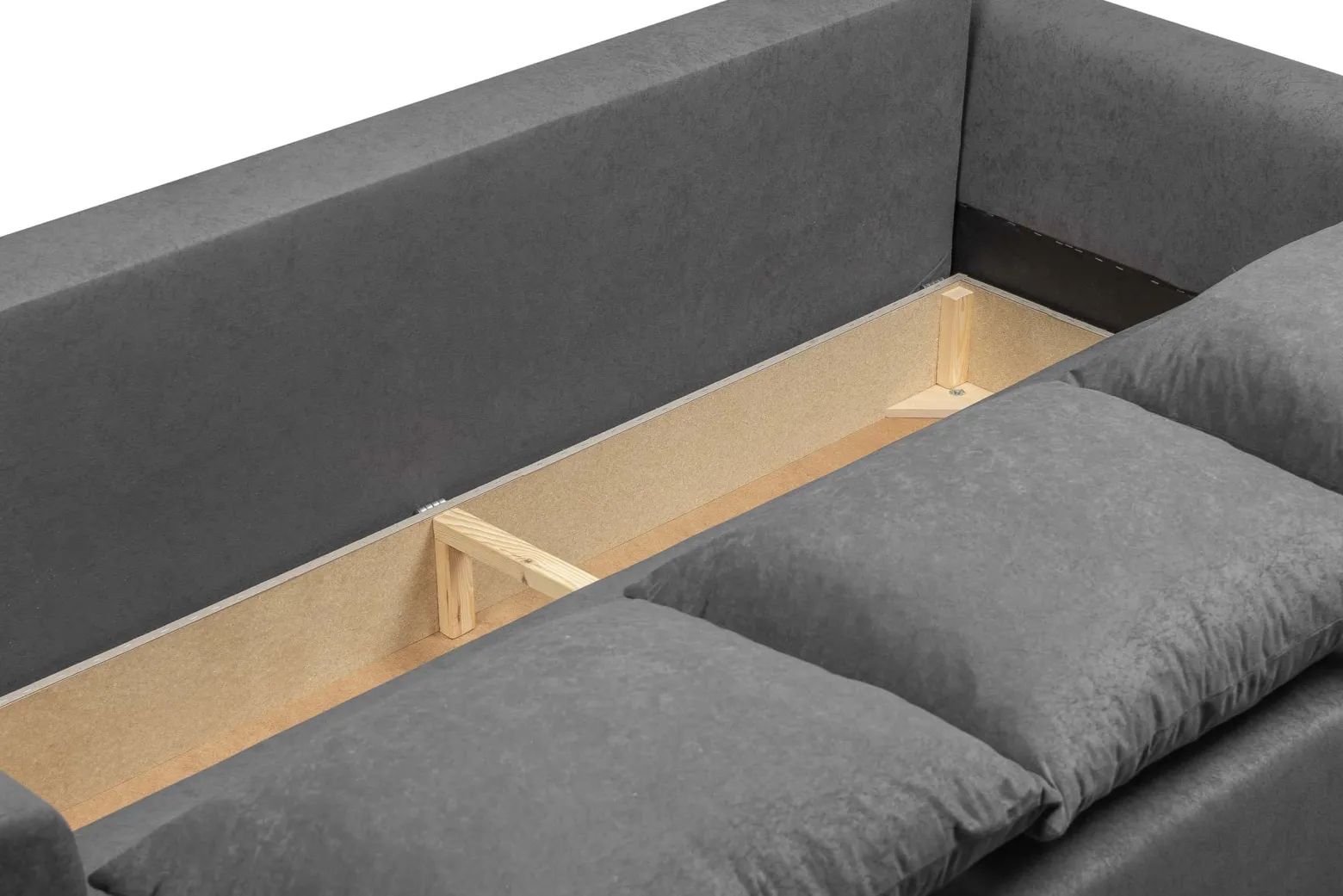 Sofa ze sprężynami bonell rozkładana Lugo PLUS Szara