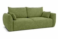 Sofa z funkcją spania i pojemnikiem, szenil Artico, Moss, Zephira