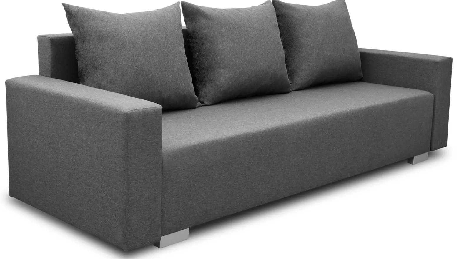 Sofa z funkcją spania z pojemnikiem Burgos Grafit