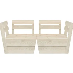 Sofa z palet Brąz Drewno Sofy 2-osobowe vidaXL