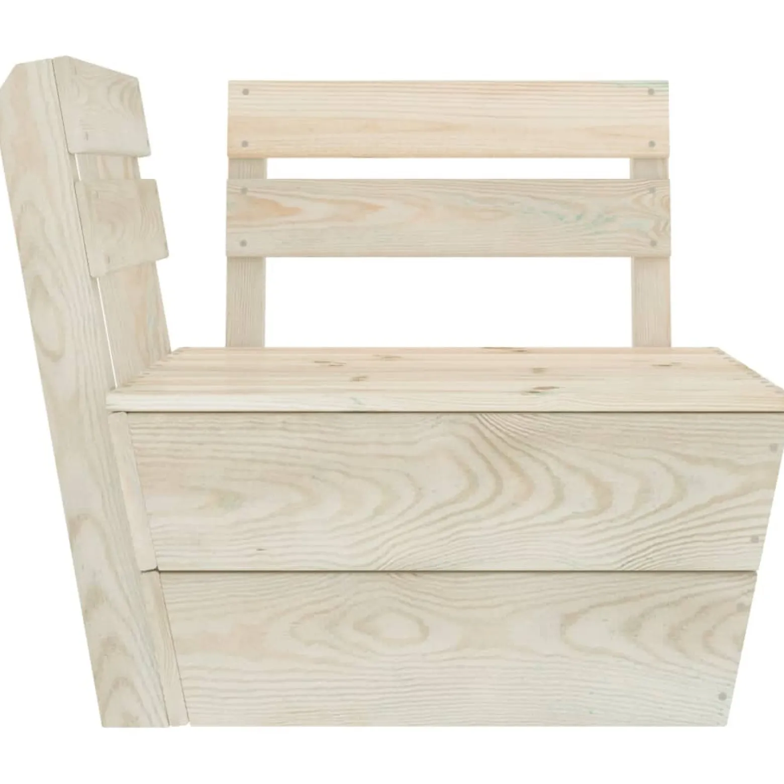 Sofa z palet Brąz Drewno Sofy 2-osobowe vidaXL