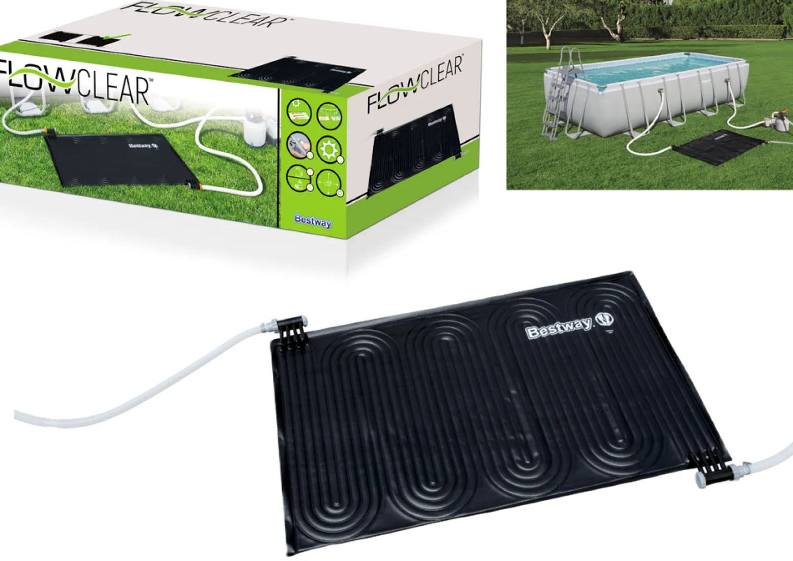 Solarny Panel Podgrzewający 110 x 171 cm do Basenu Bestway