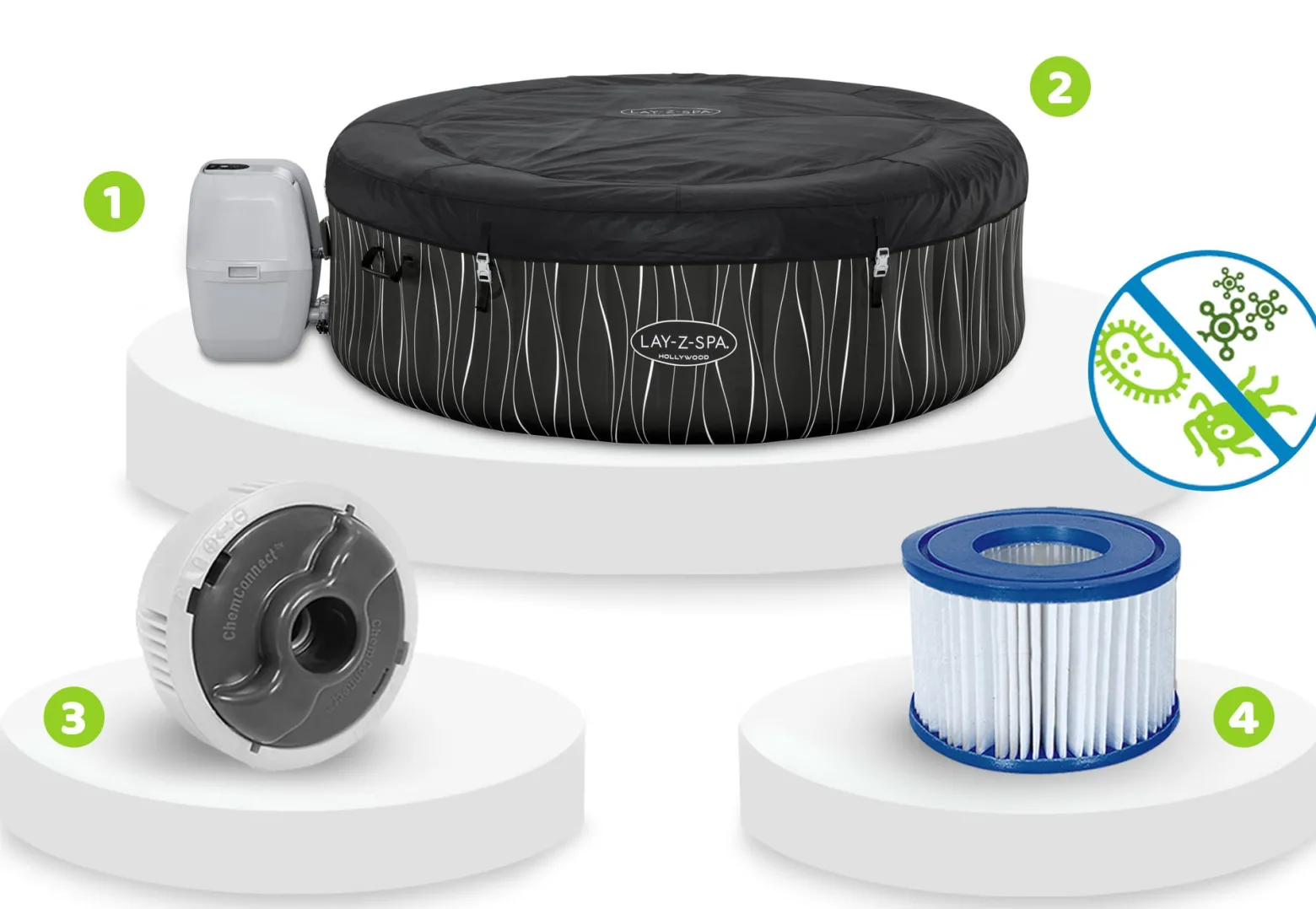 SPA dmuchane basen 6os. z hydromasażem Bestway 60059