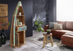 SPIRIT Regał #121 Drewno z odzysku lakierowane 52x48x160 cm