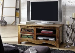 SPIRIT Szafka RTV #20 Drewno z odzysku Lakier 110x50x50 cm