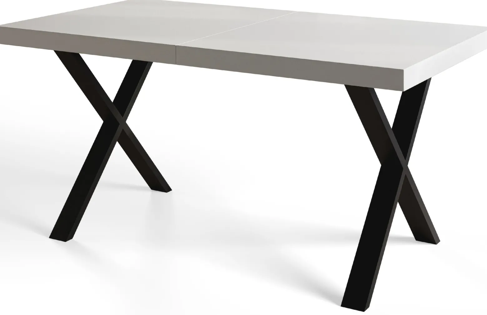Stół rozkładany LOFT X 120/220X80 Biały/czarny