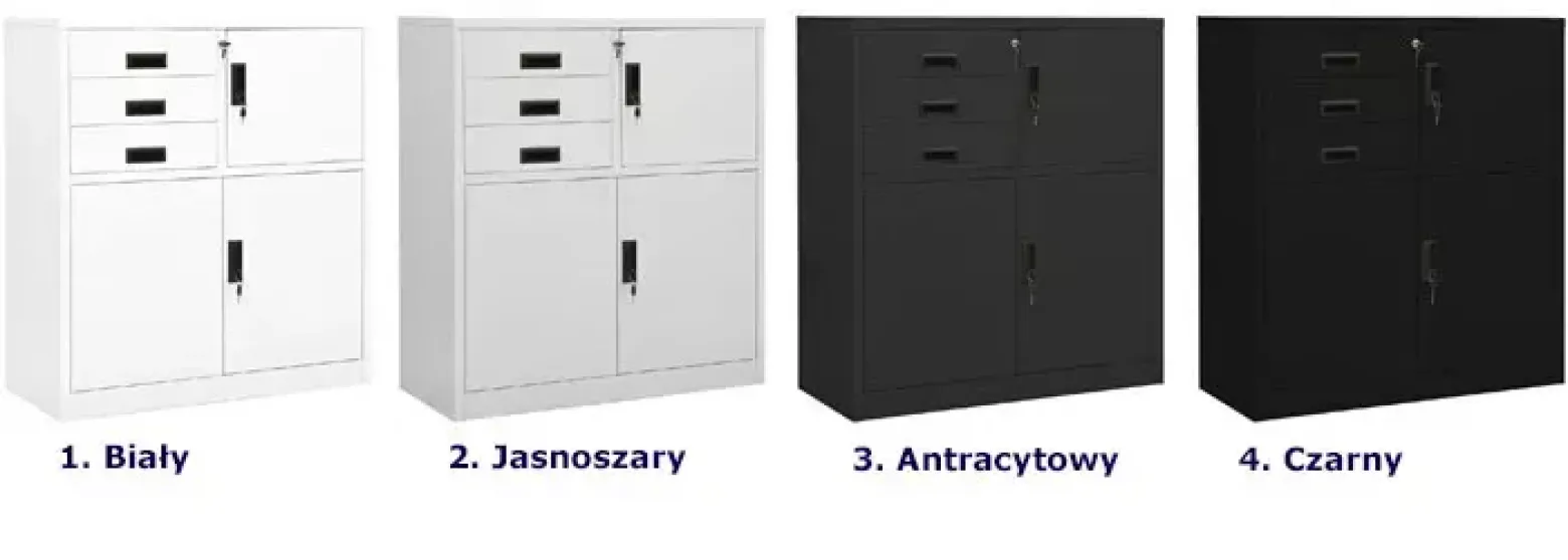 Stalowa szafka biurowa na klucz - Sareno