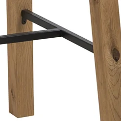 STÓŁ BAROWY Chara wood naturalny DREWNIANY z podnóżkiem