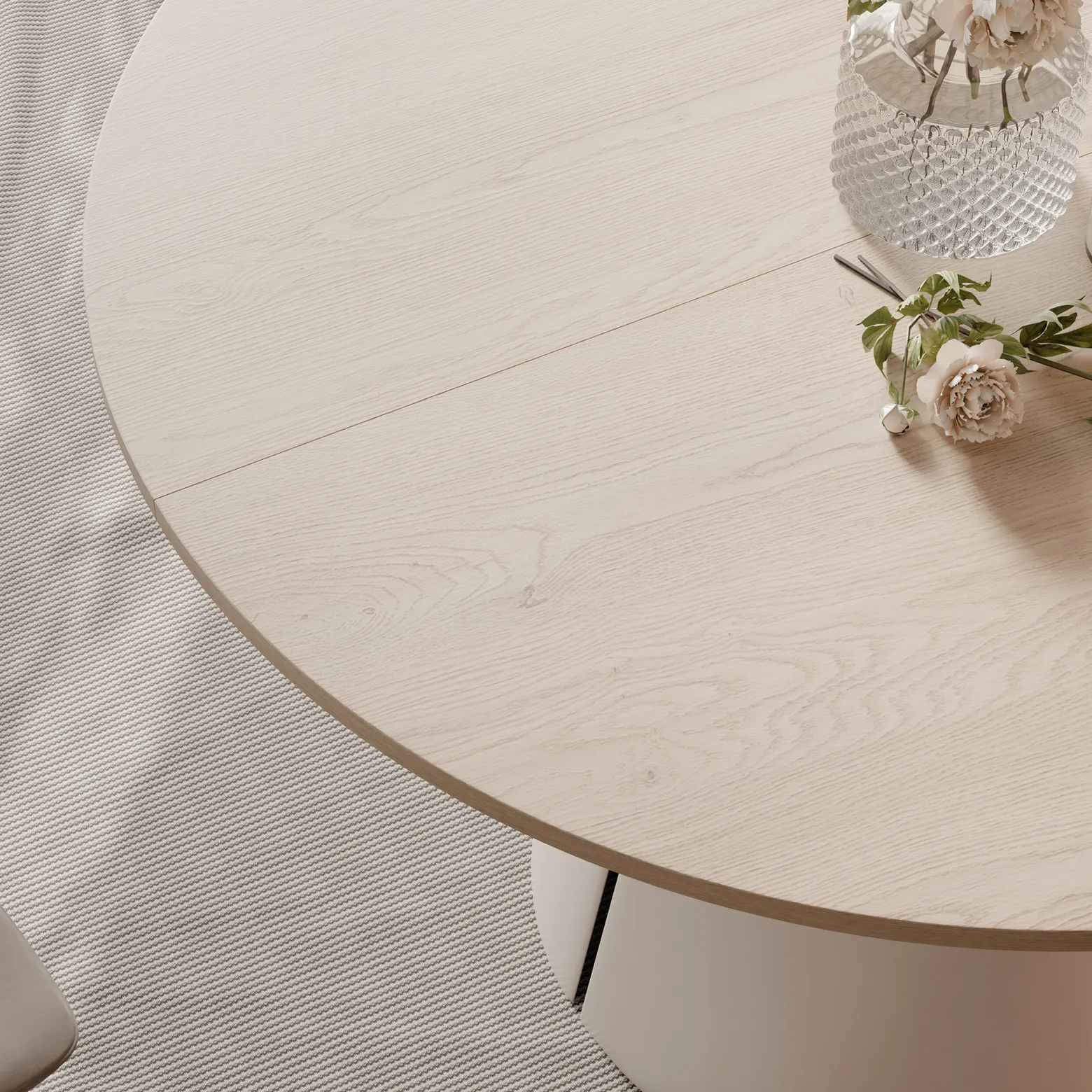 Stół BASE okrągły stół rozkładany 100 cm, nowoczesny design