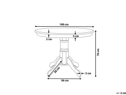 Stół do jadalni AKRON Jesion jasny 100 cm Drewno
