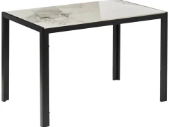Stół do jadalni CLARENCE Biały marmur 120 cm 70 cm Ceramika