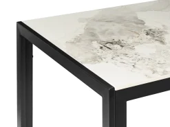 Stół do jadalni CLARENCE Biały marmur 120 cm 70 cm Ceramika