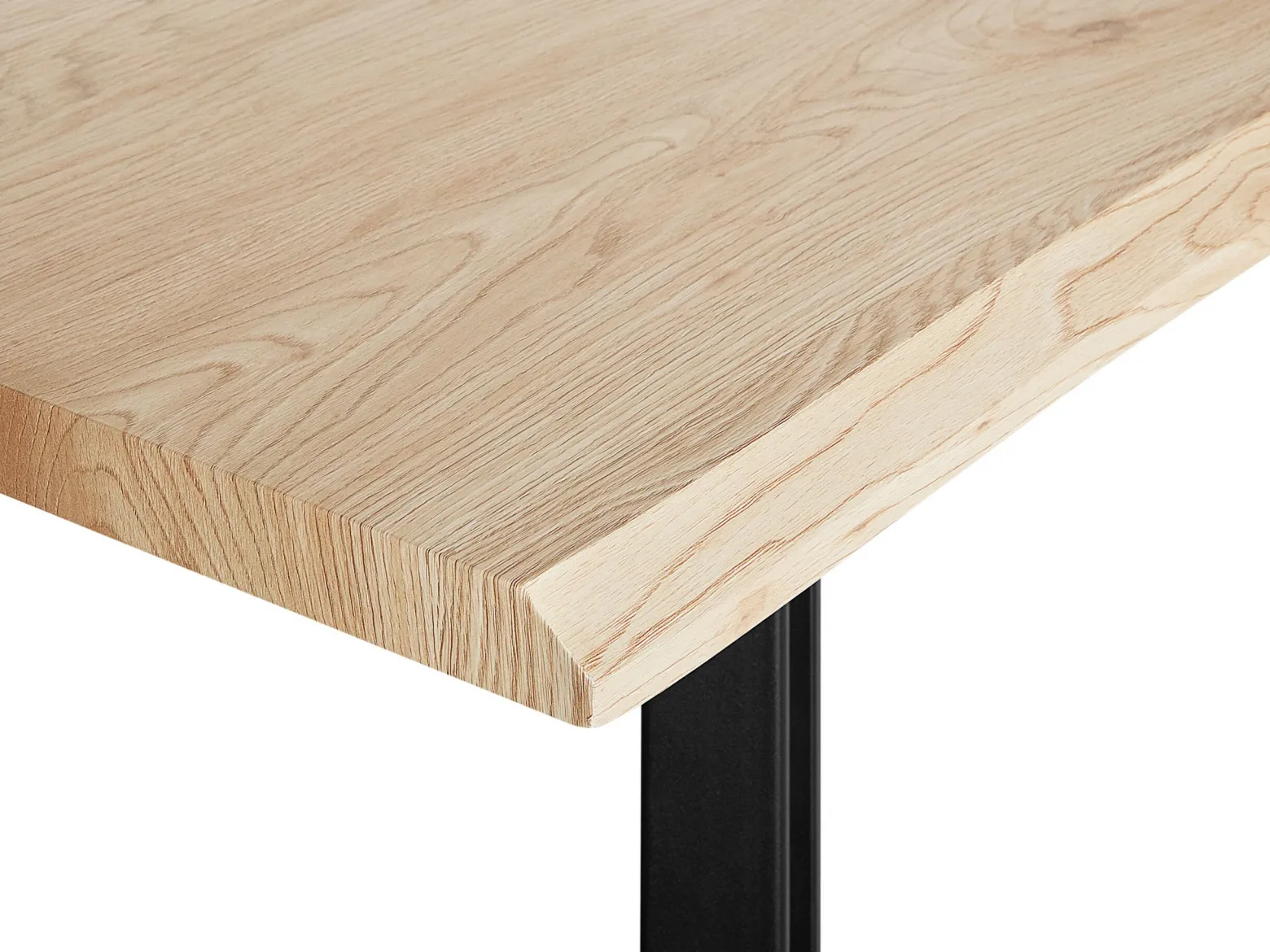 Stół do jadalni metal 180x90 jasne drewno