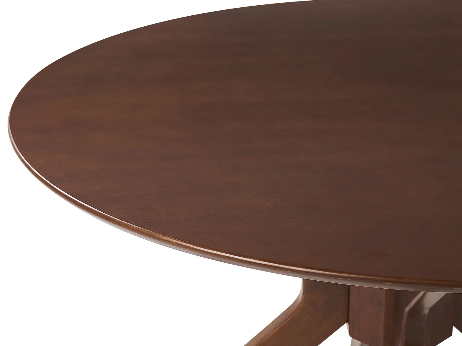 Stół do jadalni okrągły 120 cm ciemne drewno