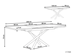 Stół do jadalni rozkładany 160/200 cm