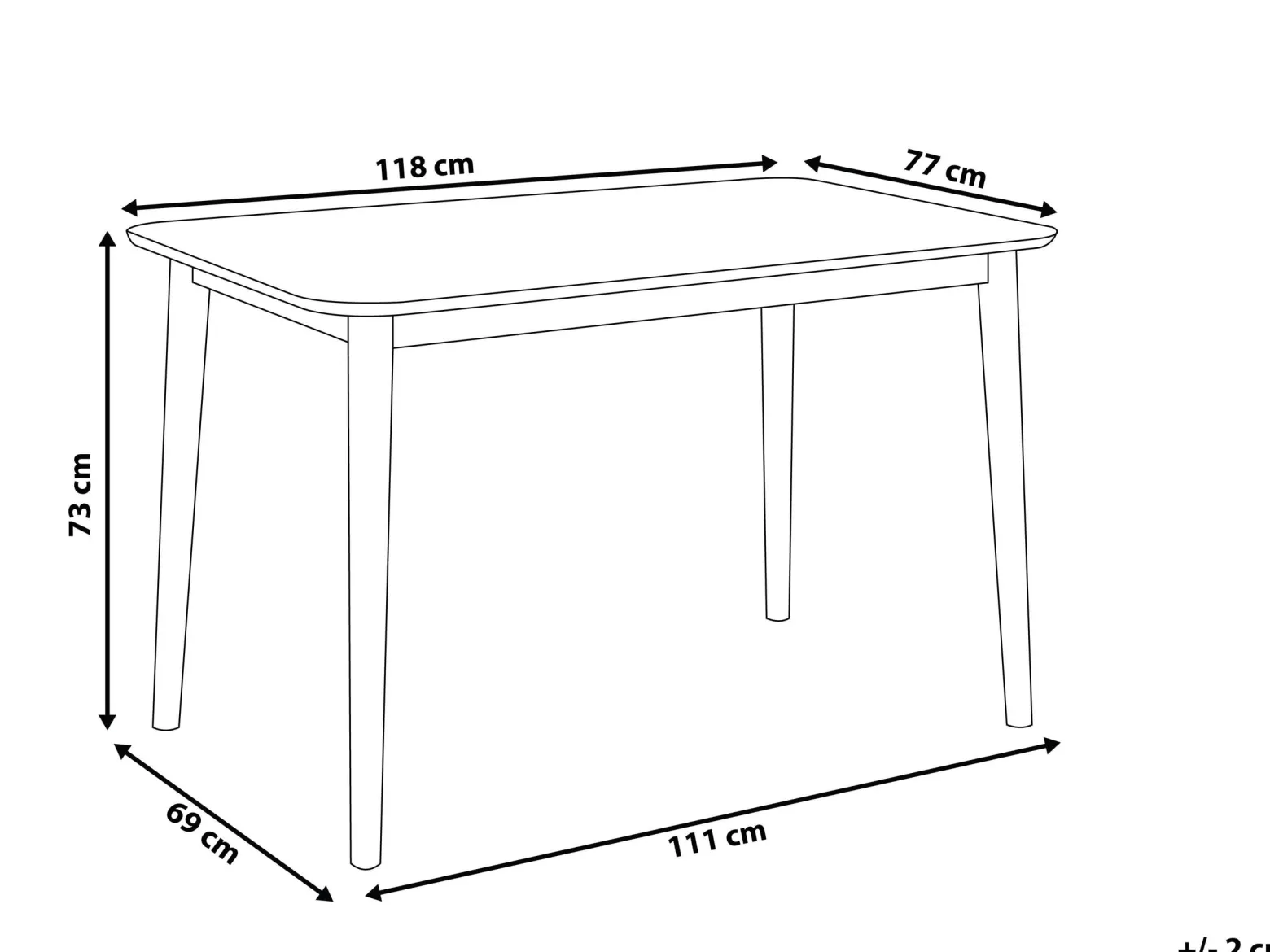 Stół do jadalni 118x77 ciemne drewno szary
