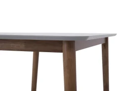 Stół do jadalni 118x77 ciemne drewno szary