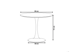 Stół do kuchni jadalni 90 cm biały