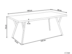 Stół do kuchni jadalni 180 x 90 cm MDF jasne drewno