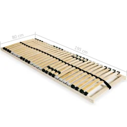 Stelaż do łóżka z 28 listwami, 7 stref, 80 x 200 cm