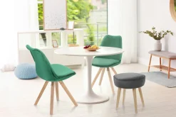 Stół Fiber 90 inspirowany Tulip Table MDF biały okrągły